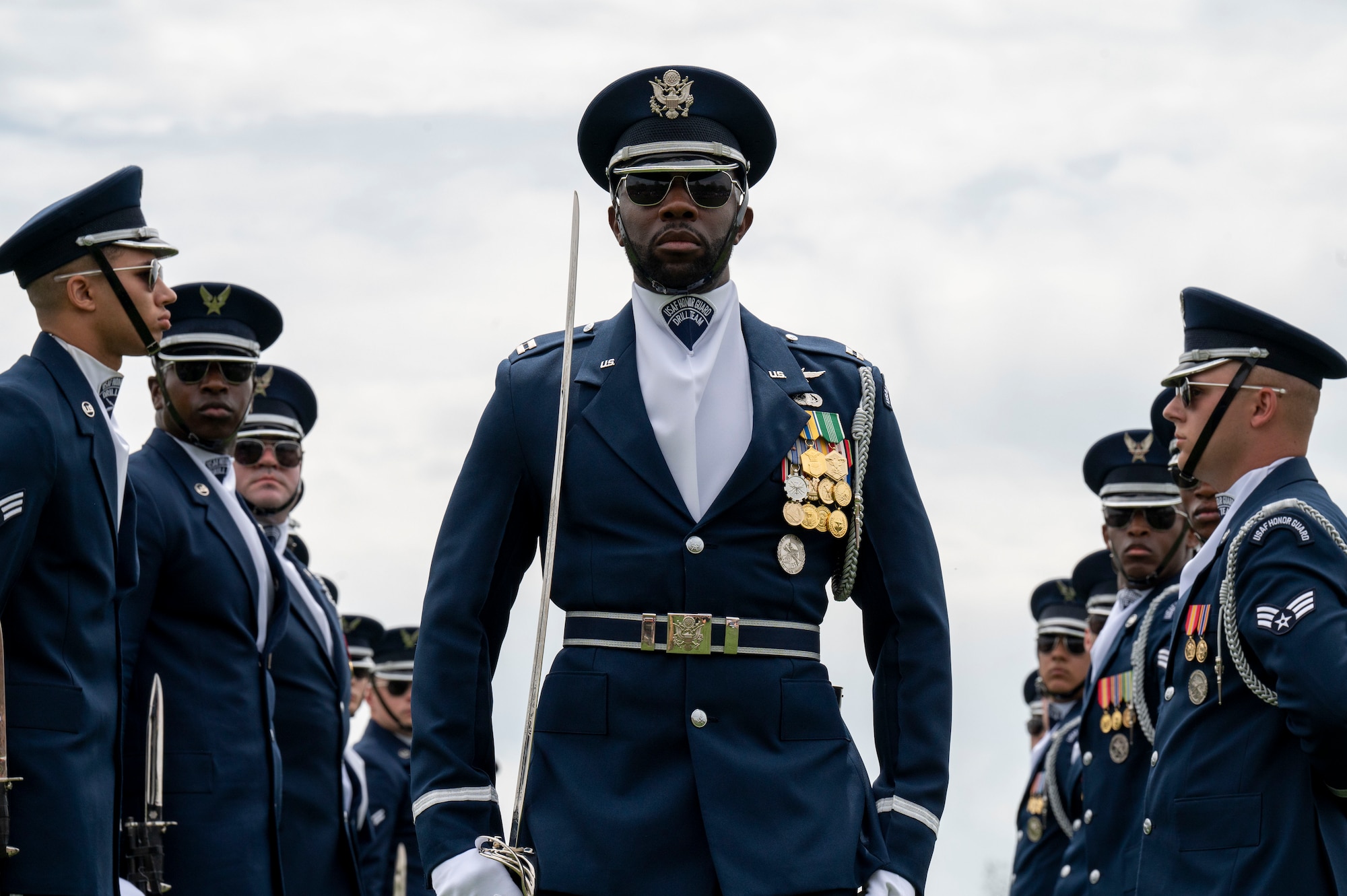 US Air Force Honor Guard Drill Team competes at Joint Services Drill Exhibition