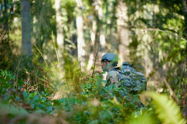 MIRC Soldier Conducts Land Navigation during Non-Commissioned Officer of the Year and Soldier of the Year Competition