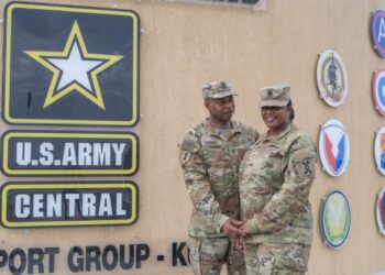 U.S. Army Reserve married couple deploys together