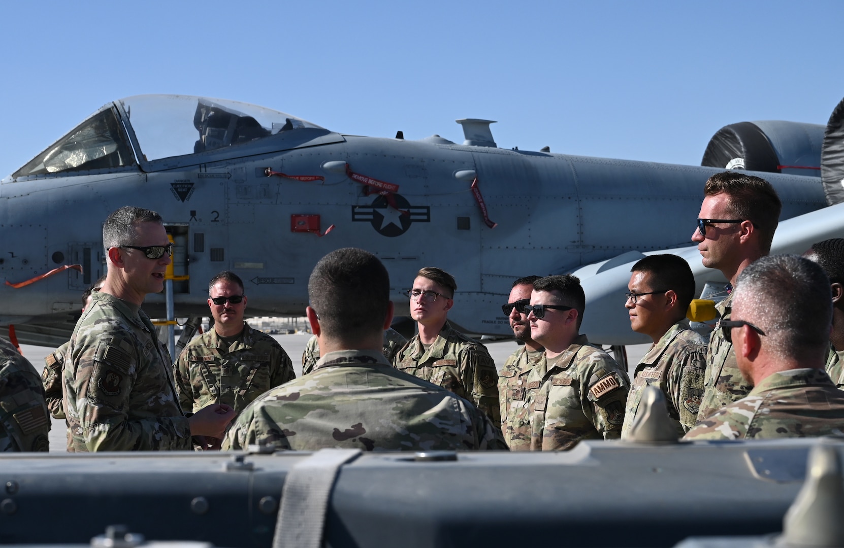 AFCENT commander visits ADAB, preps 75 EFS to receive munitions upgrade