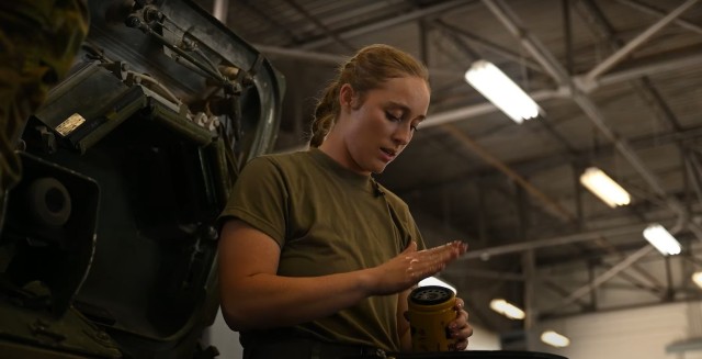 Sgt. Kathryn Daniels, a Stryker systems maintainer and North Carolina native, is mother to a three-year old girl, Isabella, and a 15-month old son, Tiago. 