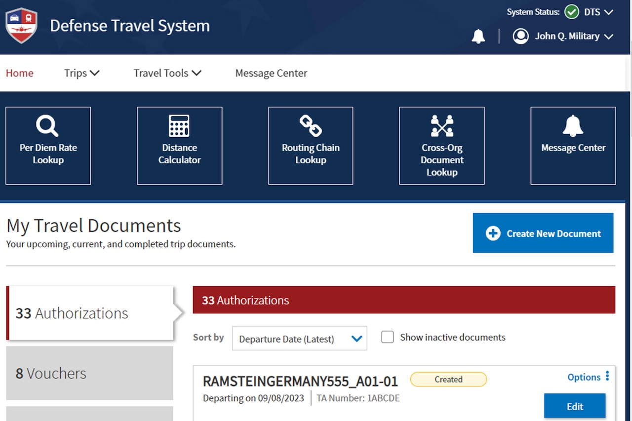 DOD Plans Return to ‘Defense Travel System’