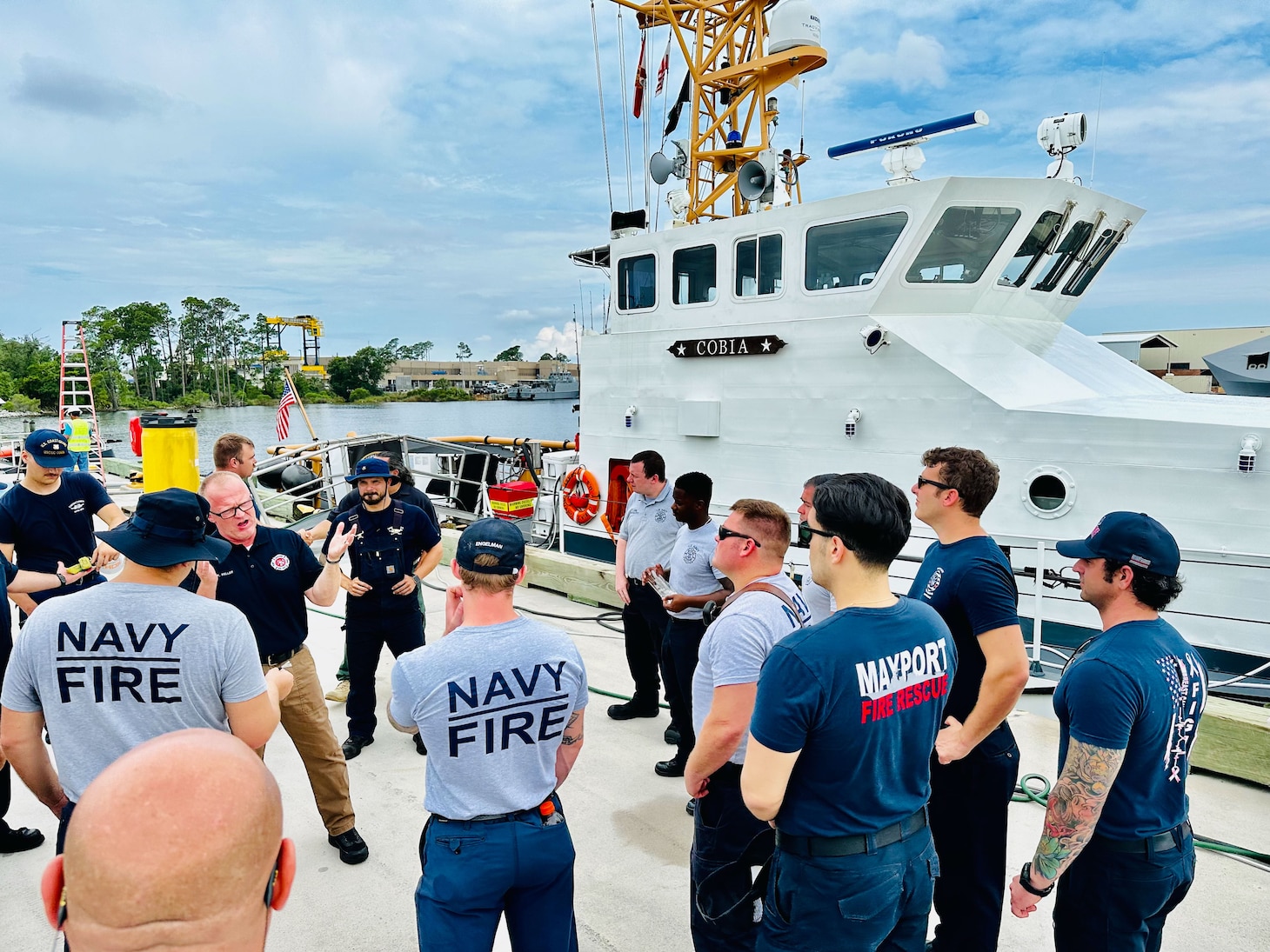 NSA Panama City Firefighters Receive Intensive Shipboard Training by Alabama Fire College