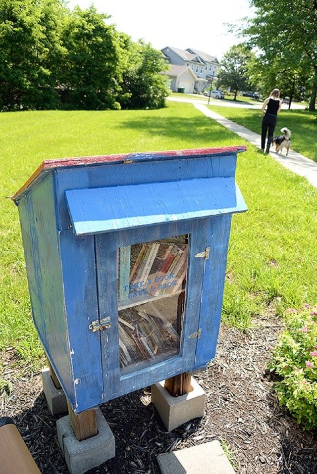 Free little neighborhood library opens for book exchanges