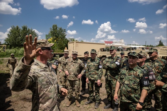 The 231st MP Battalion conducts vehicle recovery training with NATO partners at Saber Guardian