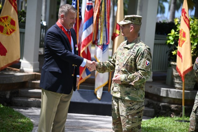 Deatrick relinquishes responsibility for Army installations in the Pacific
