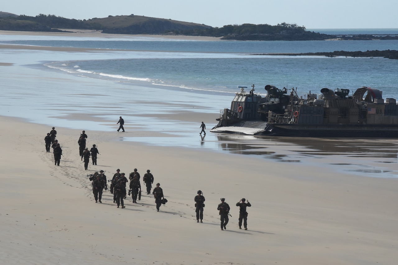 Troops From 3 Nations Make Amphibious Landing in Australia