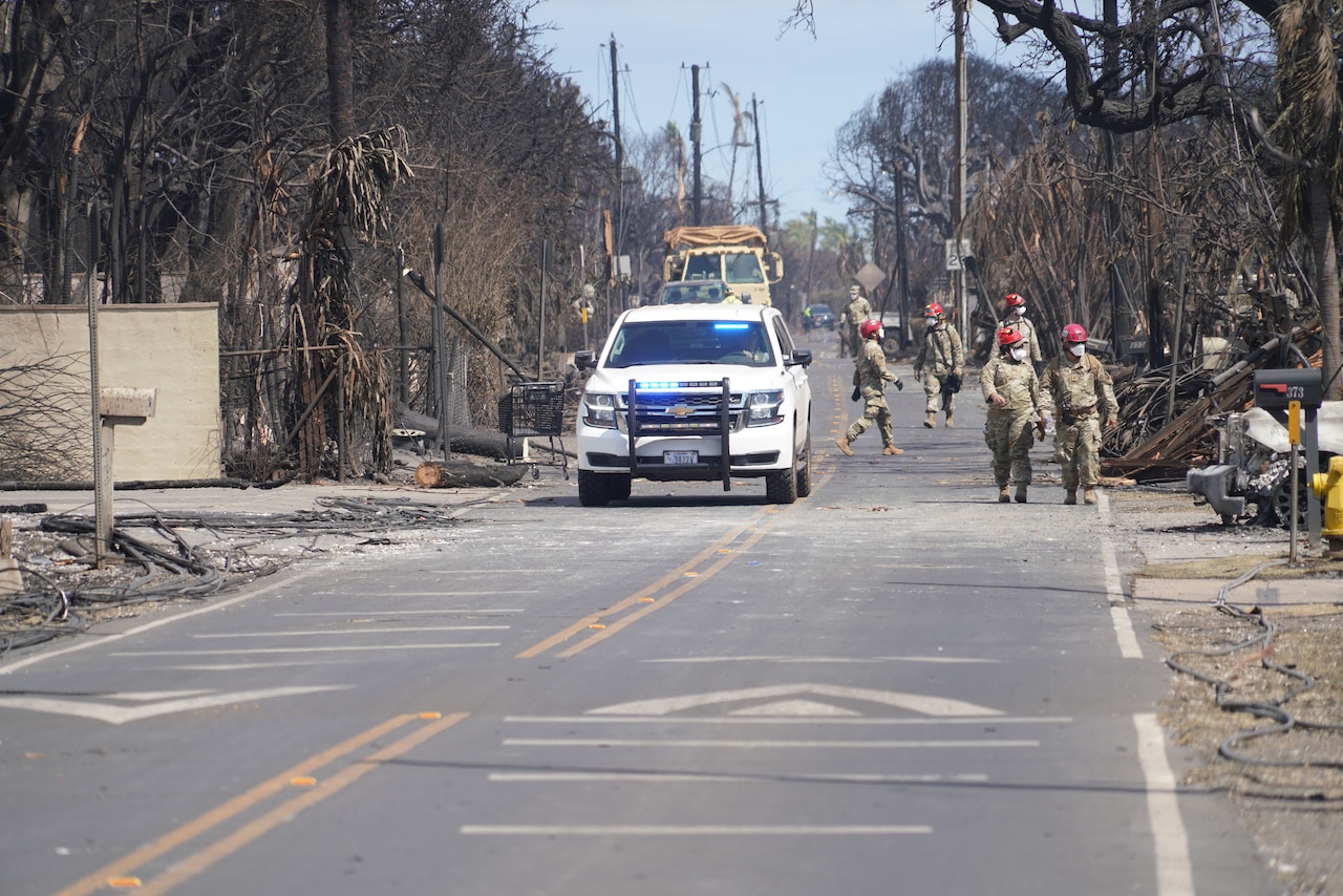 Military Providing Disaster Relief Assistance on Maui