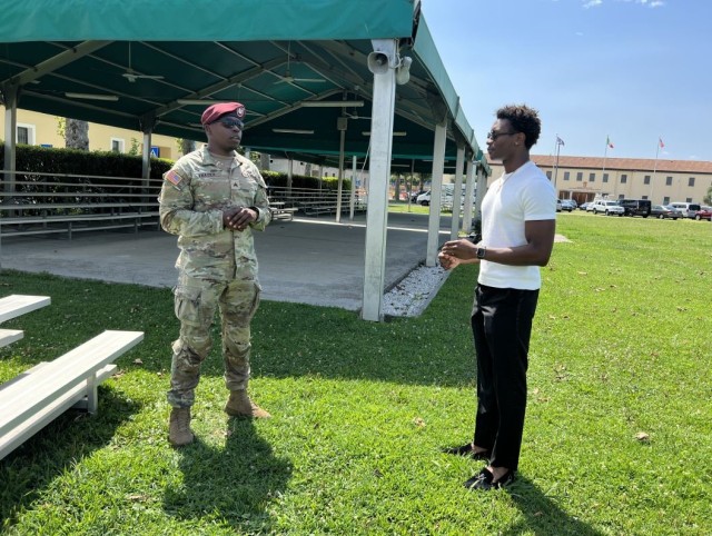 Service members at Caserma Ederle are familiar with Hoekstra Field, the parade ground that’s the site of training and changes of command. 