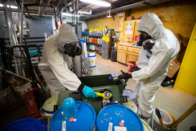 Team members with the Washington National Guard’s 10th Weapons of Mass Destruction - Civil Support Team, work through an emergency scenario consisting of a simulated radiological weapon that could be used in the manufacture of a dirty bomb on the University of Alaska Anchorage campus June 13, 2023. The emergency response training is part of ORCA 2023, a biennial exercise designed to maintain readiness, validate response procedures, and collaborate with first response agencies across the state. The exercise, hosted by the Alaska National Guard’s 103rd WMD-CST, included 12 National Guard units from Alaska, Washington, Nebraska, Mississippi, Kansas, Ohio, Hawaii, and Kentucky, eight local and state entities, three federal agencies, and various community partners. 