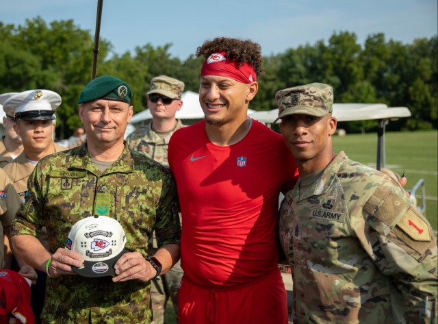 Big Red One Attends Kansas City Chiefs Training Camp