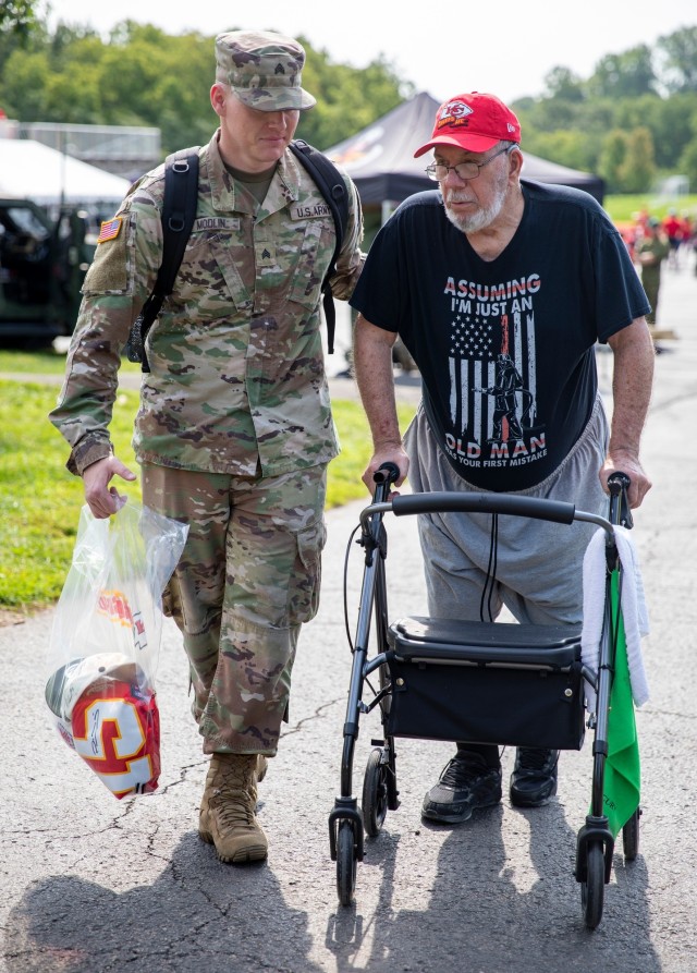 Big Red One Attends Kansas City Chiefs Training Camp