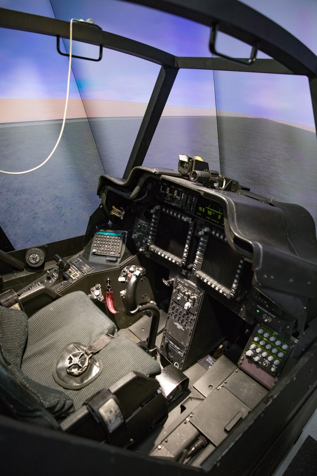 The new AH-64E Guardian flight simulator is now being used for training at the Fort Cavazos Flight Simulation Division.