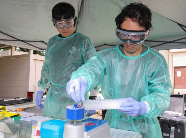 Army public health experts train Japanese professors, interns on field lab methods