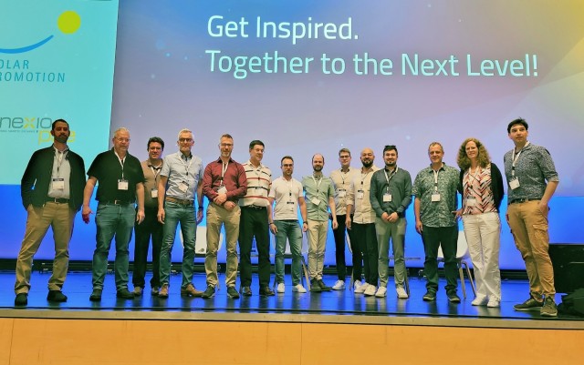  Benjamin Stöber (far right) organized the participation of utility and energy managers from across IMCOM-Europe in an energy transformation workshop in Munich in June 2023. 