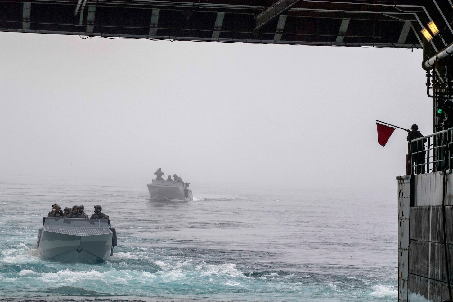 Naval Special Warfare Interoperates with USS John P. Murtha in Bering Sea