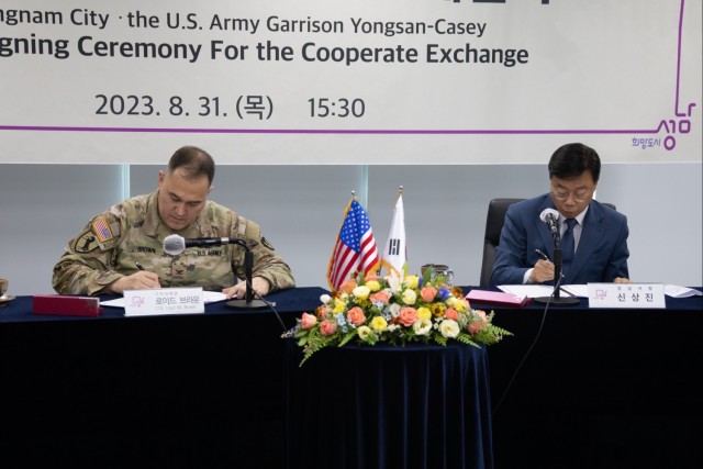 Garrison & Seongnam city signing ceremony strengthens community relationship