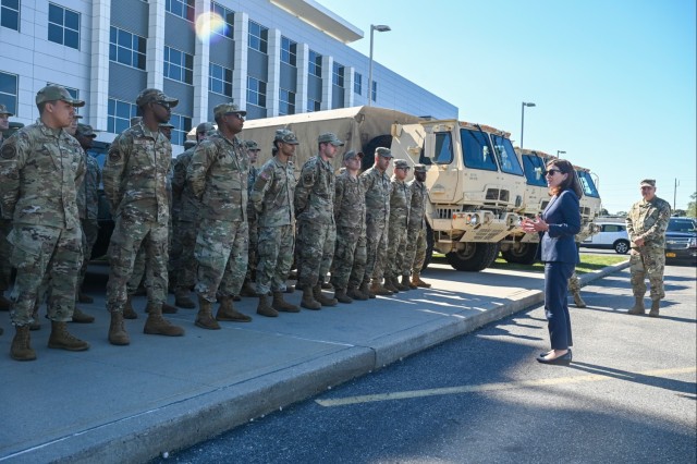 Governor Kathy Hochul visits NY Guard Soldiers and Airmen mobilized for Hurricane Lee
