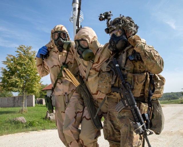 U.S. Army and multinational Soldiers train during Saber Junction 23