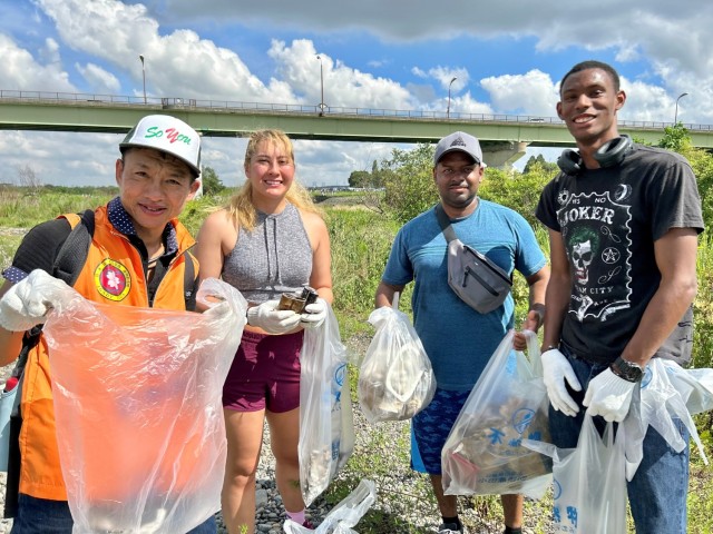 U.S. Army in Japan residents join Japanese river cleanup effort