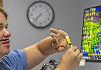 Social worker supports caregivers with art