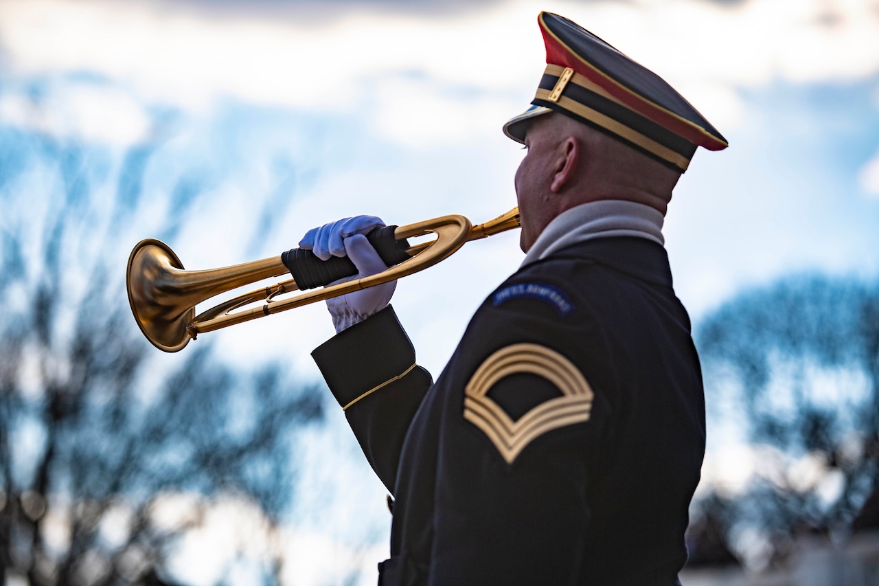 Army Bugler Sounds Taps for Almost Two Decades