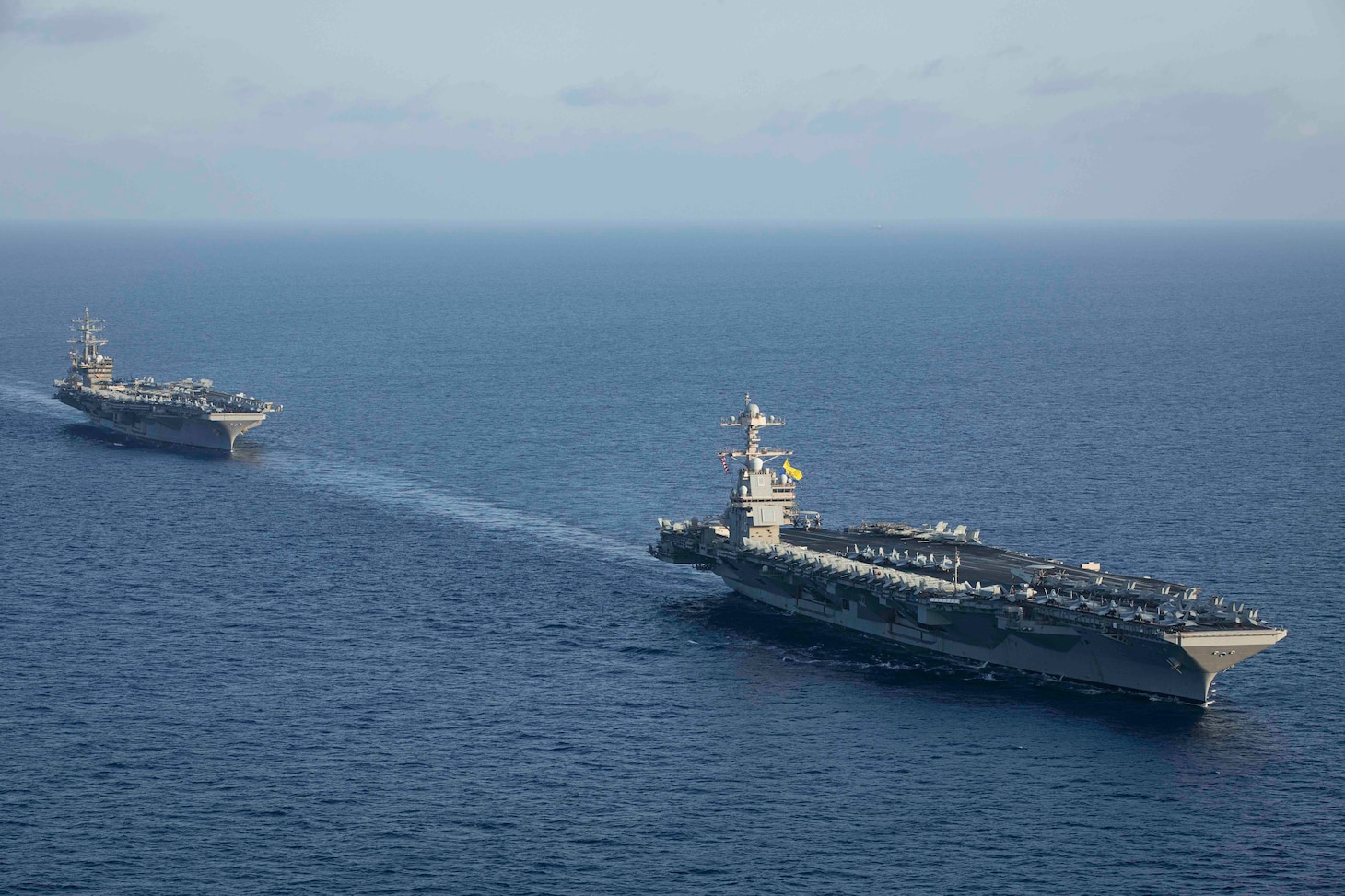 U.S. Sixth Fleet Conducts Bilateral, Dual-Carrier Operations in Eastern Mediterranean Sea