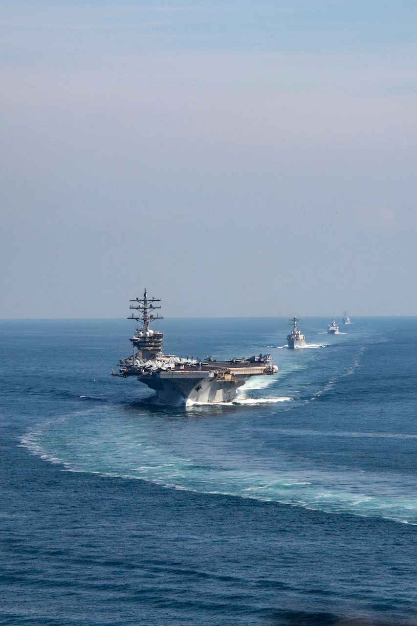 IKE Strike Group Transits the Strait of Hormuz