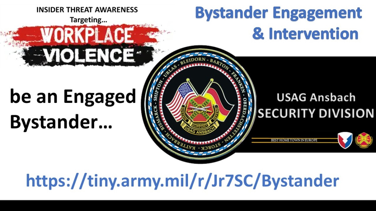 U.S. Army Garrison Ansbach develops innovative insider threat reporting tool to safeguard community