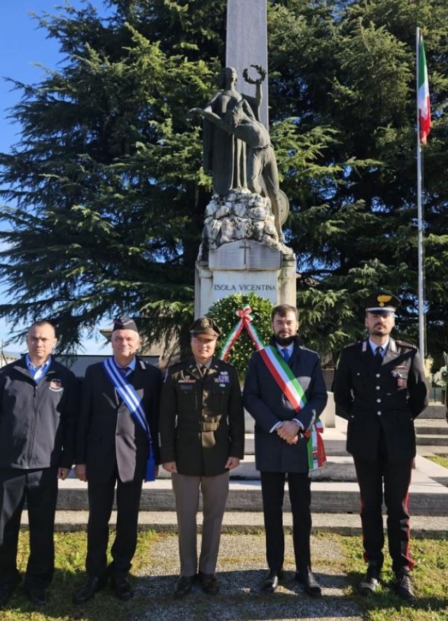 In Isola Vicentina, Lt. Col. Jae Marquis, Commander, 509th Strategic Signal Battalion and his team attended Italian Armed Forces Day events as guests of Mayor Francesco Enrico Gonzo.