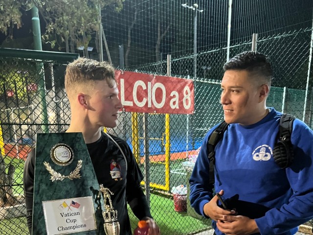 Soldiers’ friendly soccer rivalry with Vatican Swiss Guard continues