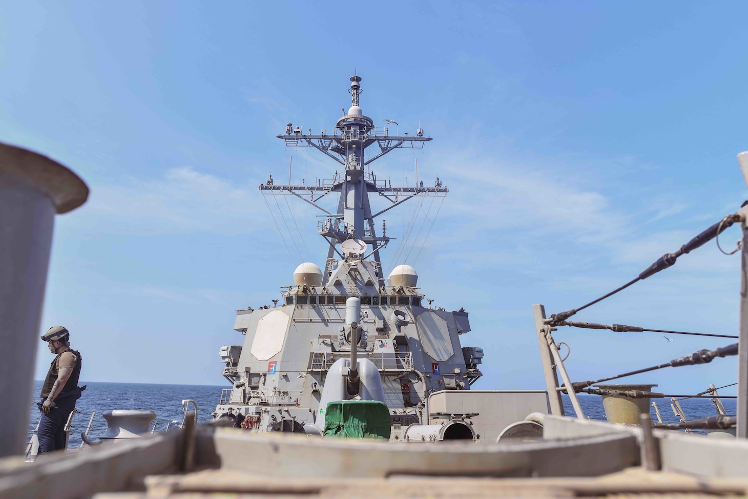 USS The Sullivans Transits the Strait of Gibraltar