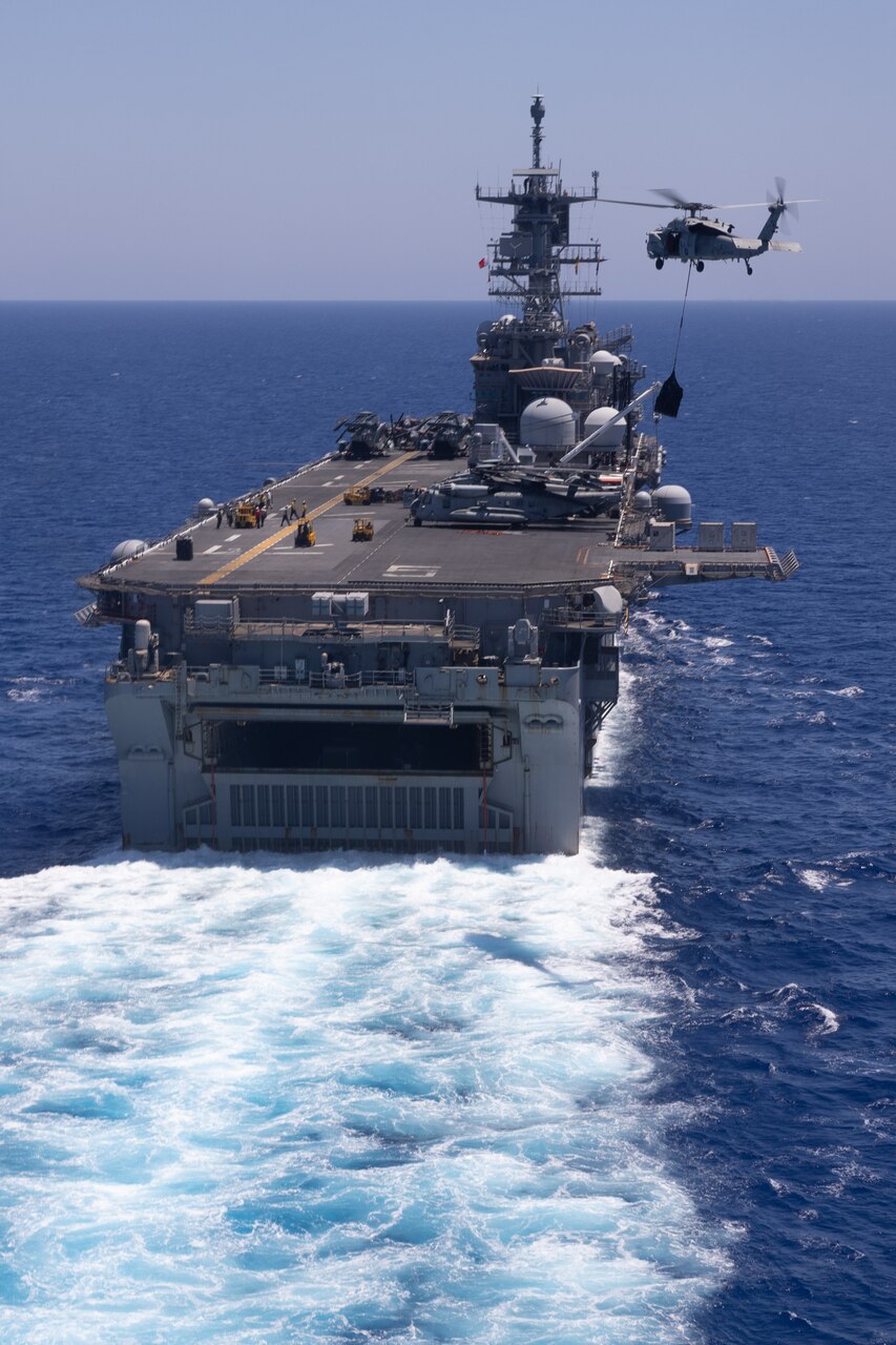 USS Bataan (LHD 5) and USS Carter Hall (LSD 50) transited to the Eastern Mediterranean Sea