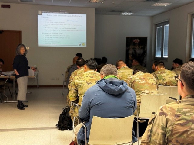 Get out the vote effort comes to USAG-Italy ahead of 2024 election