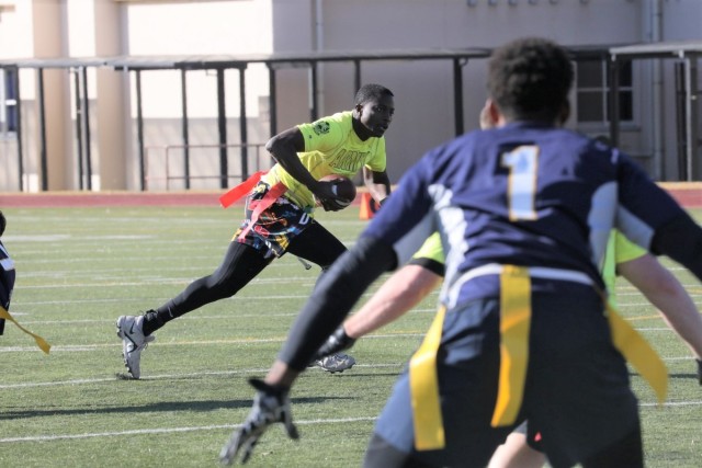Camp Zama tops Atsugi in annual Army-Navy flag football match-up