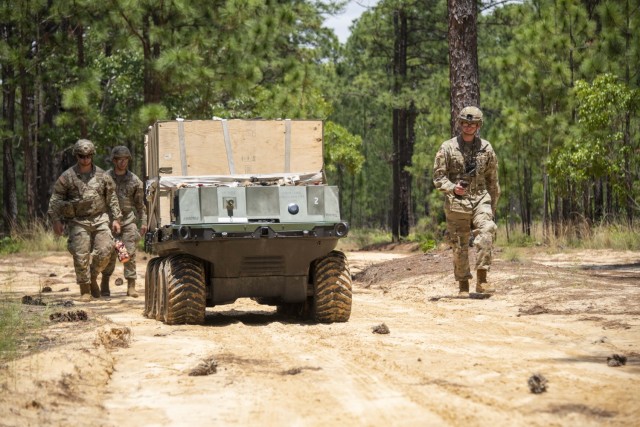  Airborne Soldiers drop test new Small Multipurpose Equipment Transport
