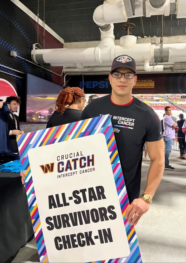 A father, soldier and cancer survivor; MIRC NCO honored by Washington Commanders