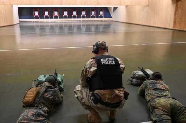 Earning their American Marksmanship badge