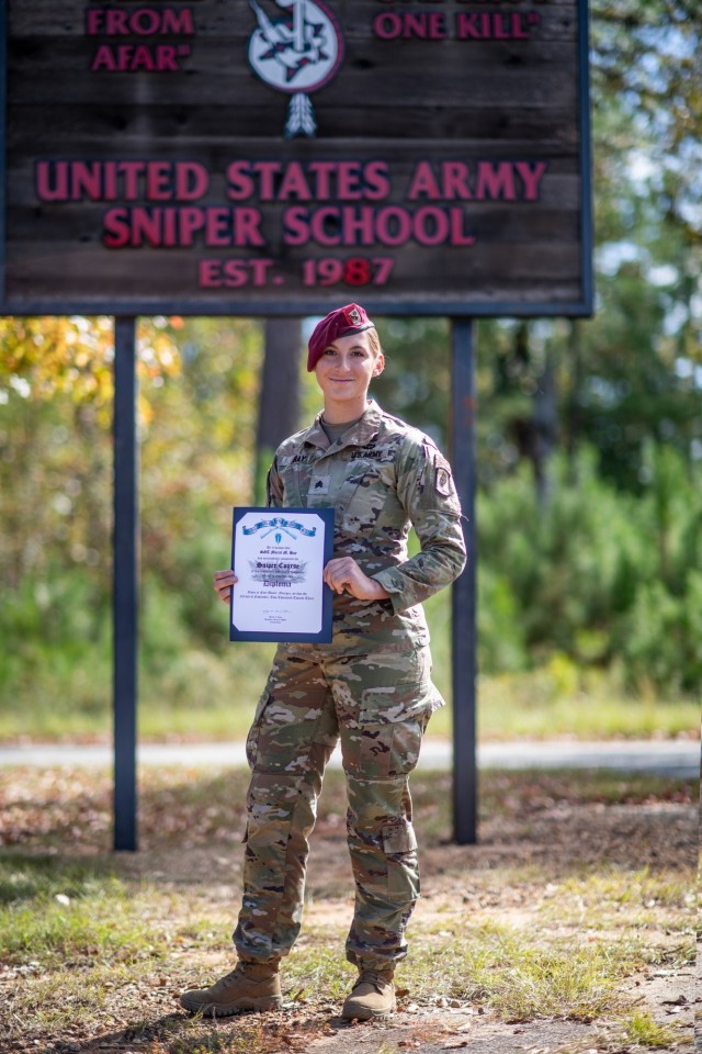 Sky Soldier makes history as first active duty female Army sniper