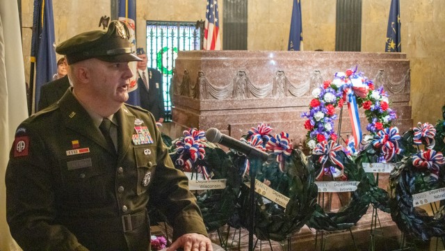 Illinois National Guard Honors Former Guardsman Abe Lincoln