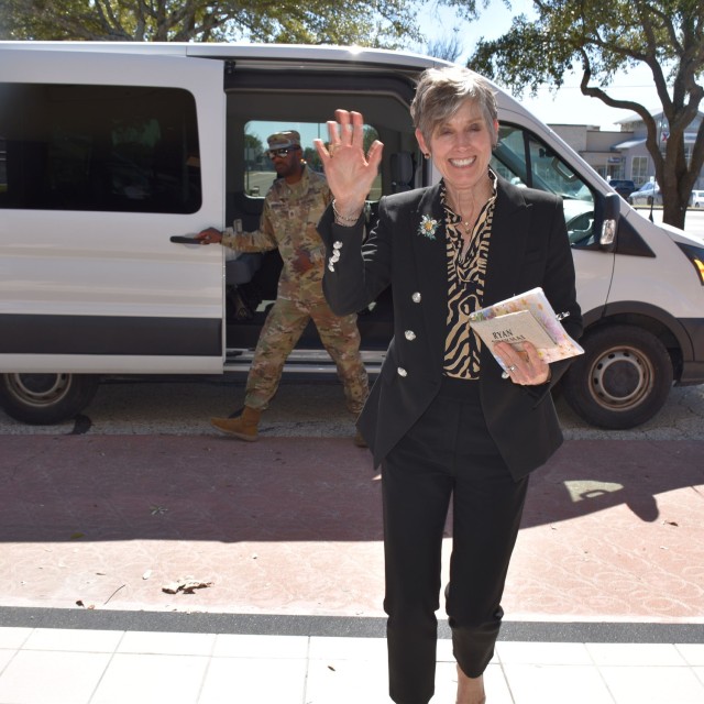 Patty George, wife of Gen. Randy A. George, chief of staff of the Army, made her first visit to the Great Place Feb. 20-21. She said the motivation for her visit was to assess the needs of and advocate for service members and their families.