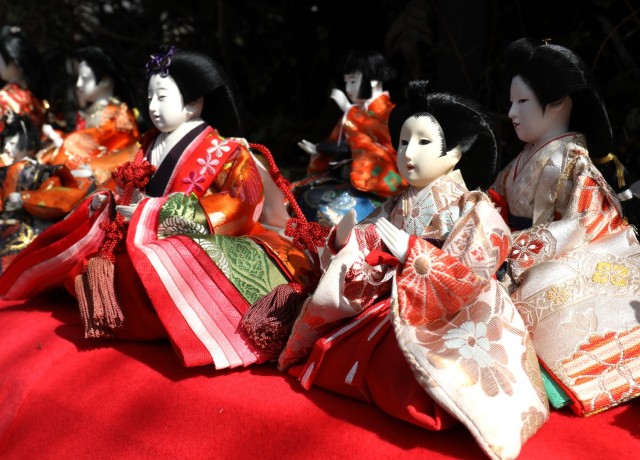 The Zama Shrine displays thousands of dolls in celebration of the Dolls Festival, or "Hinamatsuri," in Zama, Japan, March 1, 2024. The Army Community Service at Camp Zama hosted a walking tour to the shrine for community members to enjoy the festival. 