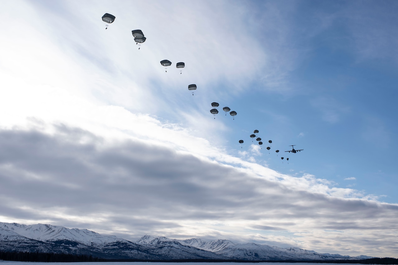 Paratroopers Conduct All-Female Women’s Day Jump
