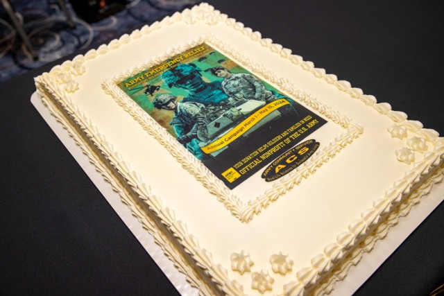 A modeling fair and cake-cutting helped kick off this year's Army Emergency Relief campaign at the Camp Zama Community Club in Japan, March 2, 2024. Roughly 200 people attended the “Strike a Pose for AER” event, which also brought more awareness to the campaign.