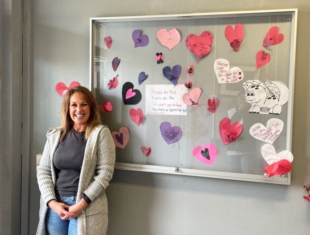 Panzer SAC students send Valentine’s love to mailroom staff