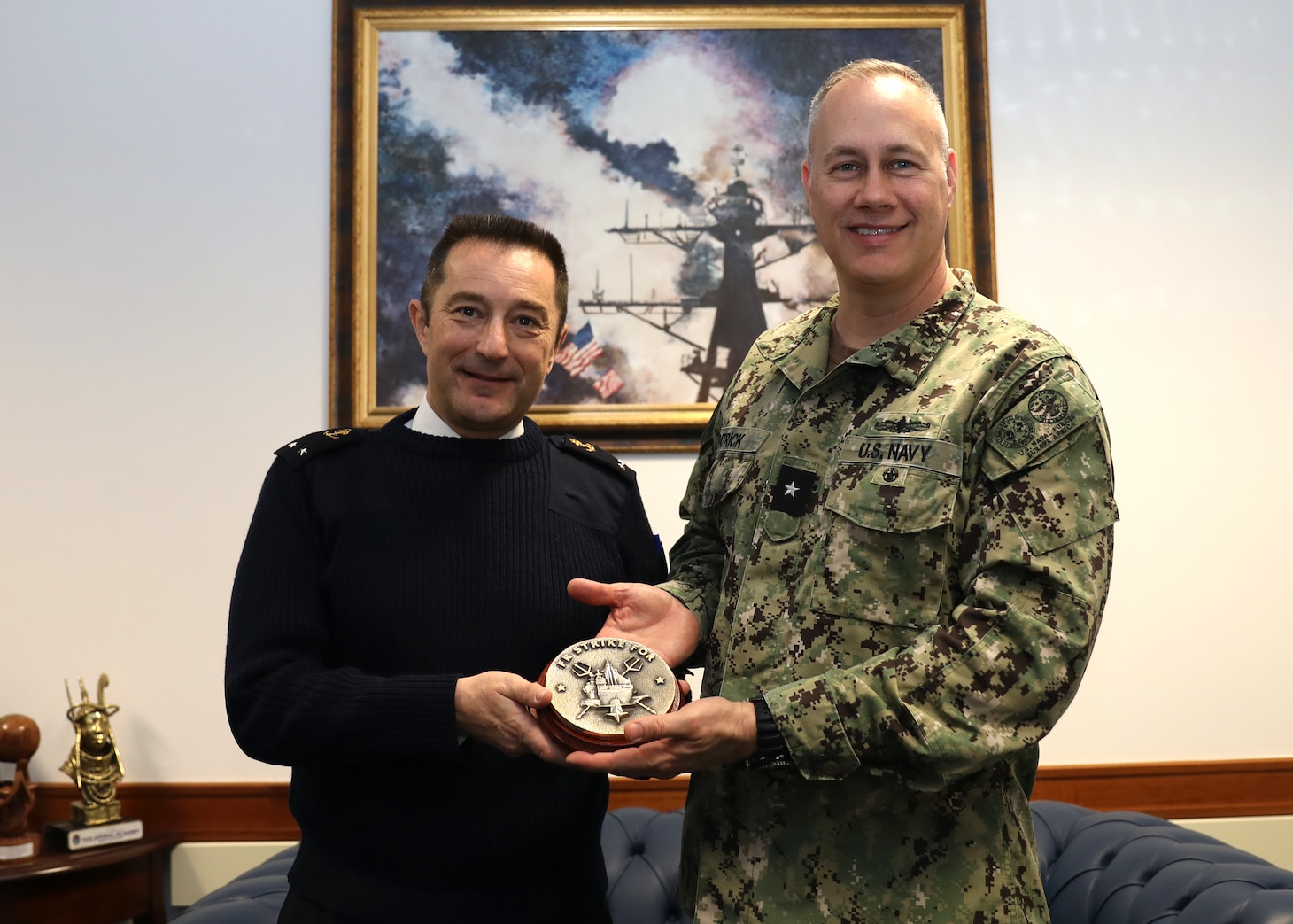 French Navy leadership visits NAVEUR-NAVAF HQ
