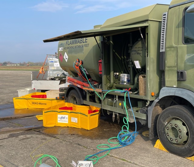 Simulated spill contained