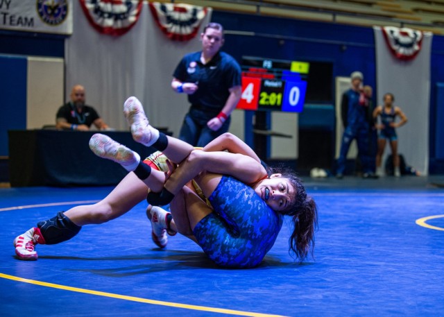 Spc. Estrella Dorado-Marin competes a the 2023 U.S. Marin Corps U23 women's nationals at Spokane, Washington, where she placed second. Dorado-Marin passed away on Jan. 3 following emergency surgery. 