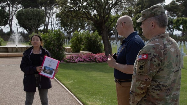 US Army Brig. Gen. John LeBlanc honors fallen troops at North Africa American Cemetery in Tunisia