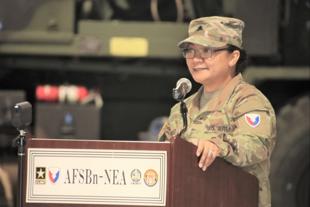 AFSBn-NEA welcomes Woodard, bids farewell to Reed, in change of command ceremony